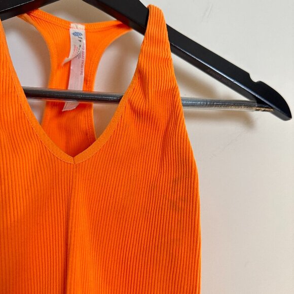 FREE PEOPLE Movement Free Throw Crop Top in Orange Size Small - Picture 4 of 7